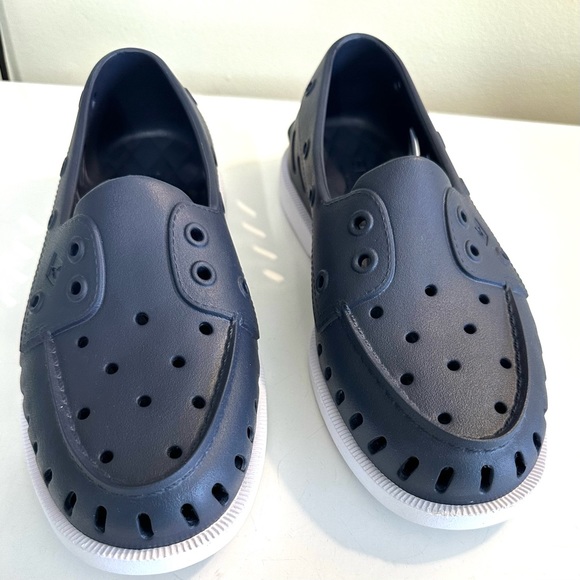 New SPERRY Top Sider Float Shoes Boating Navy Blue White Slip-Ons Nautical NWT - Picture 4 of 13